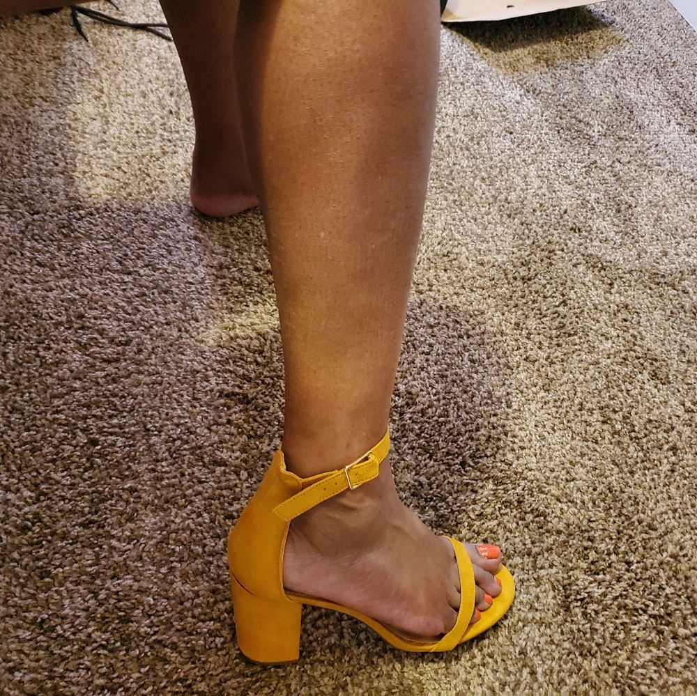 Mustard Fashion Nova heels